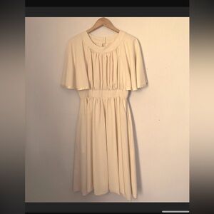 Vintage Handmade Batwing Cream Dress